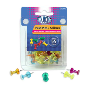 PUSHPIN 55PCS ASSORTED COLORS QUICK A0217C